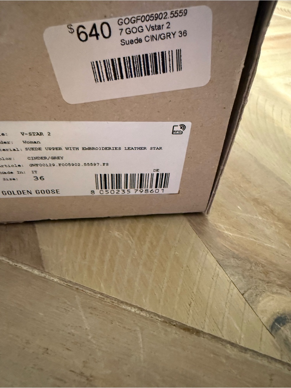 Golden Goose Taupe Leather Star Low-Top Sneakers - Picture 3 of 5
